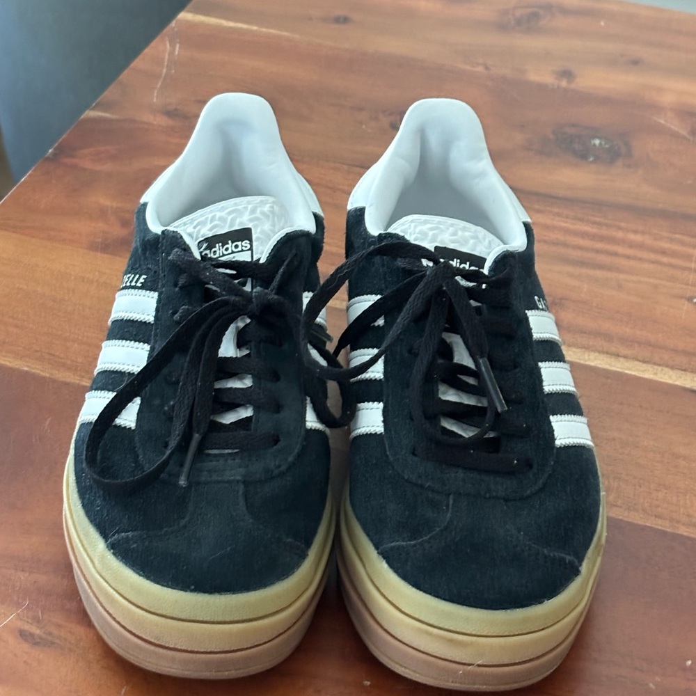 Adidas Gazelle Bold Black and White Sneakers